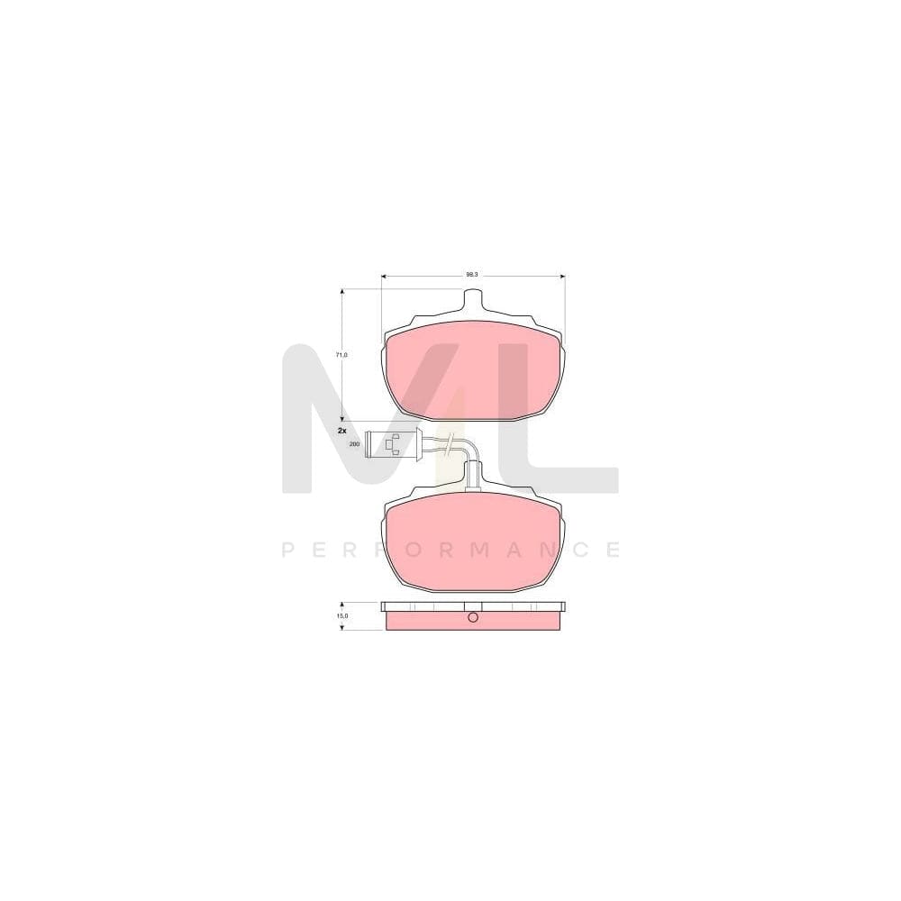 TRW Gdb771 Brake Pad Set Incl. Wear Warning Contact | ML Performance Car Parts