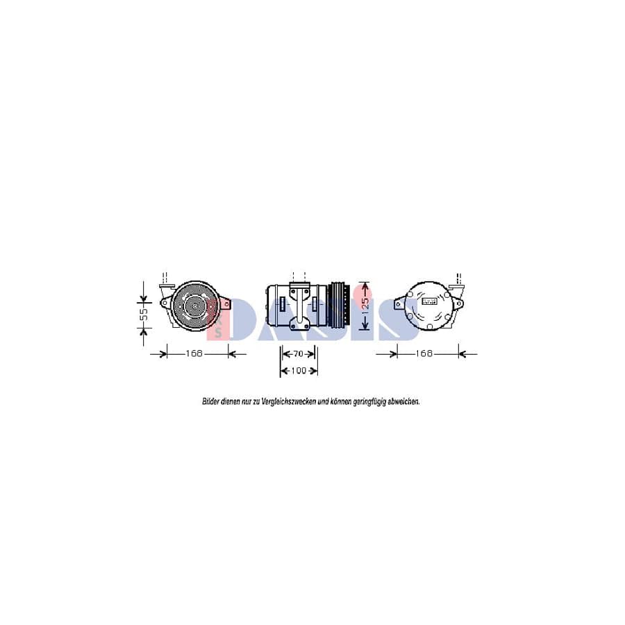 AKS Dasis 851106N Compressor, Air Conditioning for Porsche 968