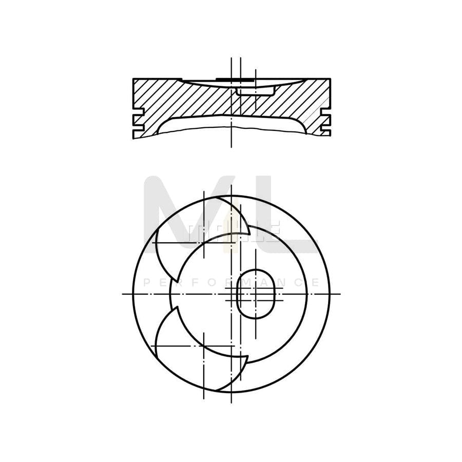 MAHLE ORIGINAL 001 92 02 Piston 87,5 mm, with piston ring carrier, without cooling duct | ML Performance Car Parts
