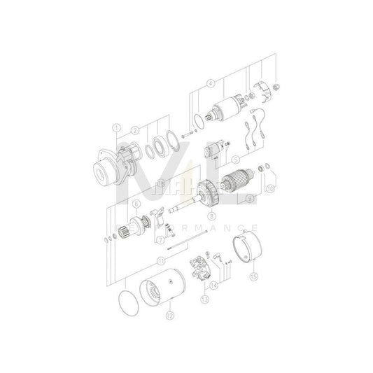 MAHLE ORIGINAL MS 447 Starter motor 24V 5,5kW, Teeth Quant.: 10 | ML Performance Car Parts