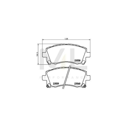 Hella 8DB 355 017-291 Brake Pad Set With Acoustic Wear Warning