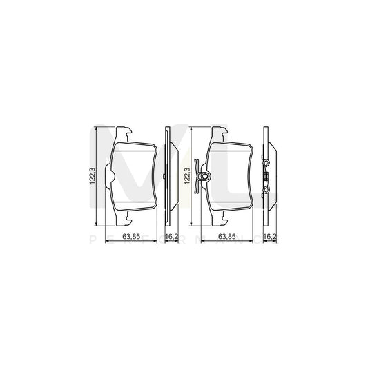 Bosch 0986494480 Brake Pad Set With Anti-Squeak Plate BP1401 | ML Performance Car Parts