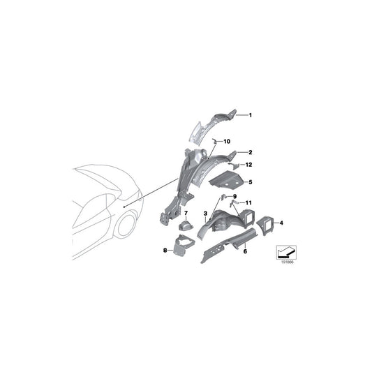 Genuine BMW 41007225207 E89 Bracket, Trunk Trim Panel, Left (Inc. Z4 18i, Z4 23i & Z4 30i) | ML Performance US Car Parts