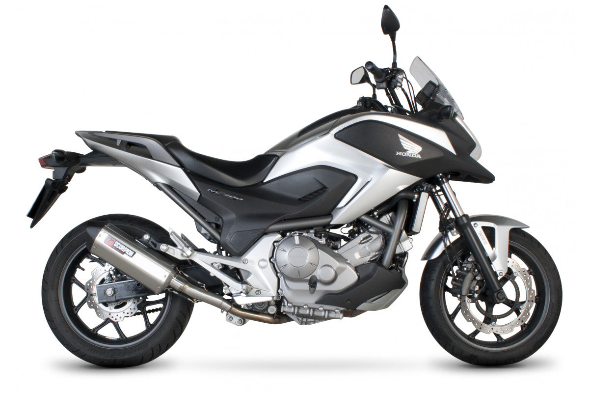 Scorpion RHA155SEO Honda Serket Parallel Slip-On - Brushed Stainless Steel Sleeve (NC700 S / NC700 X) | ML Performance US US