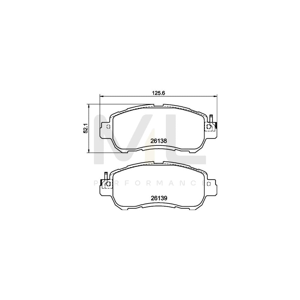 Hella 8DB 355 040-571 Brake Pad Set With Acoustic Wear Warning