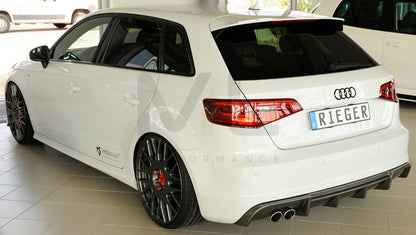 Rieger 00099355 Audi 8V A3 Rear Diffuser 9 | ML Performance UK Car Parts