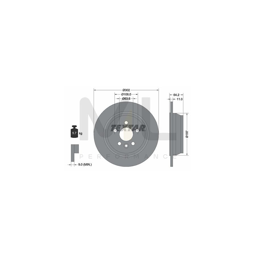 TEXTAR PRO 92283003 Brake Disc for LAND ROVER Freelander 2 Off-Road (L359) Solid, Coated, without wheel hub | ML Performance Car Parts
