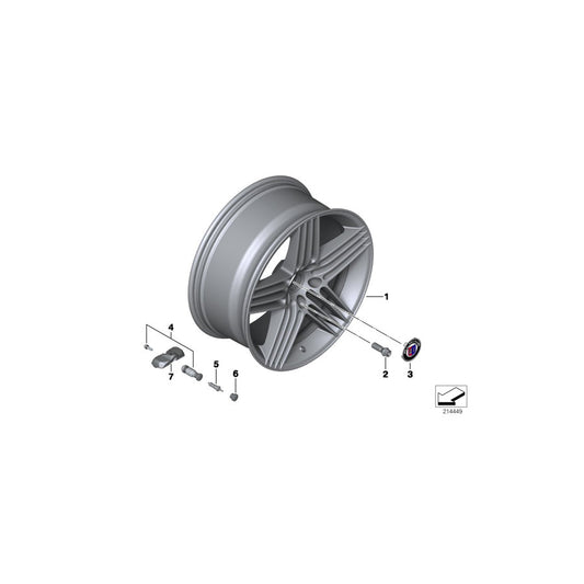 Genuine BMW 36107980144 F02 F01 Light Alloy Rim 8,5JX19 ET:25 (Inc. ALPINA B7, ALPINA B7X & ALPINA B7LX) | ML Performance US Car Parts