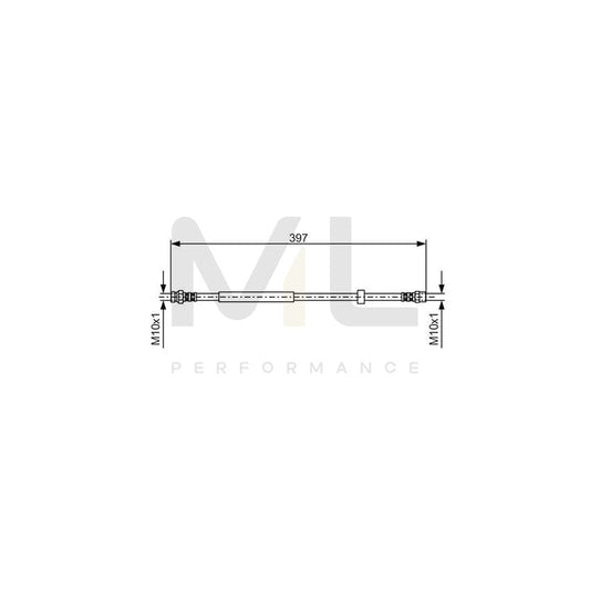 BOSCH 1 987 476 714 Brake Hose 375mm, M10x1 | ML Performance Car Parts