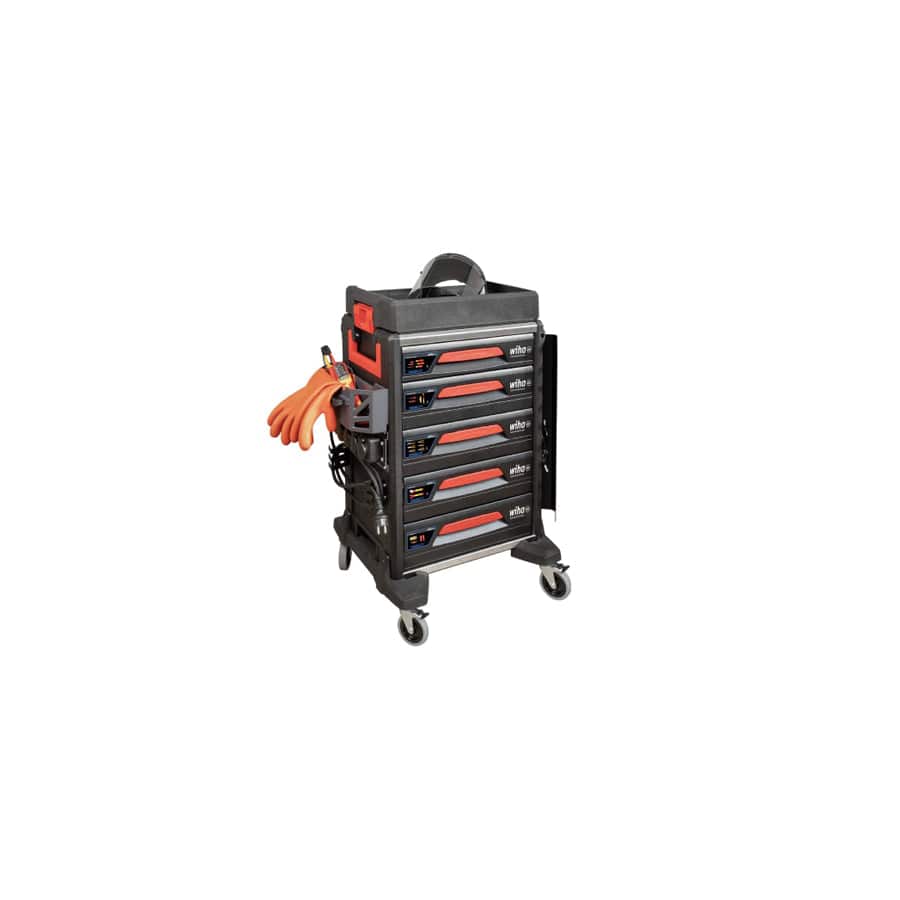 Wiha WHA44423 eMobility Workshop Trolley Set, 113 Piece