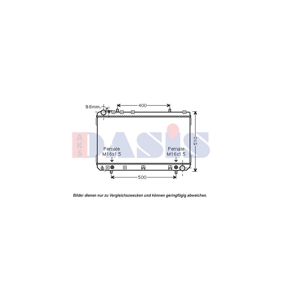 AKS Dasis 510125N Engine Radiator for Ssangyong Korando