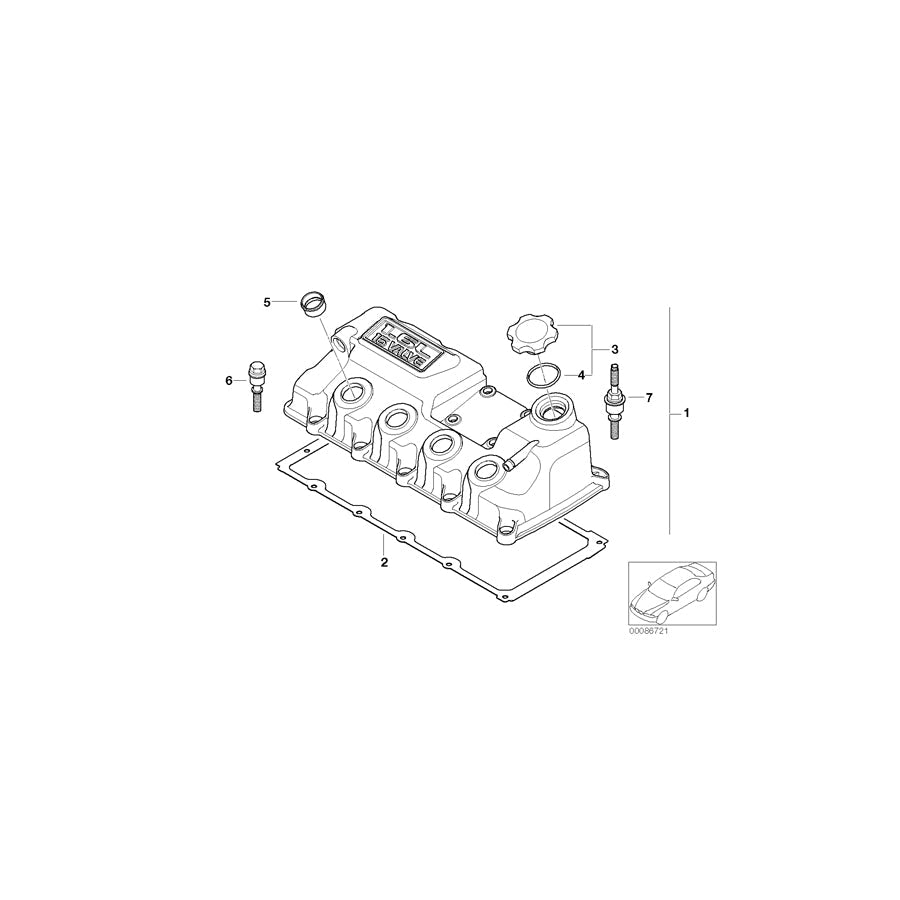 Genuine BMW 11121485838 R53 R50 Profile-Gasket (Inc. One, One 1.4i & Cooper S) | ML Performance US Car Parts