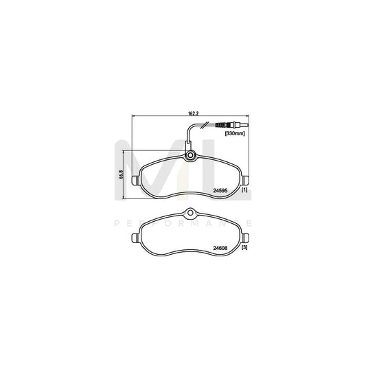 Hella 8DB 355 013-411 Brake Pad Set With Integrated Wear Warning Contact, With Brake Caliper Screws, With Accessories