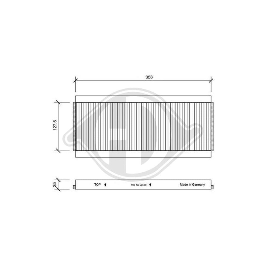 DIEDERICHS DCI0059 Pollen Filter For Ford Transit