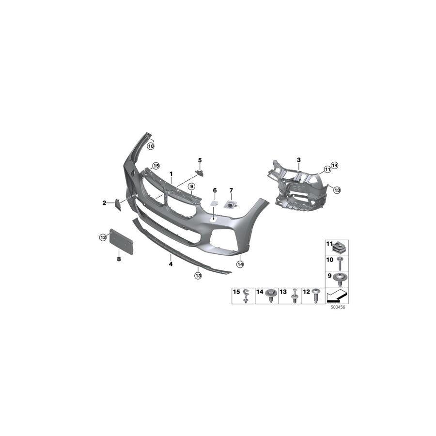 Genuine BMW 51118075879 F48 Bracket, Fog Lamp Left M (Inc. X1 20d, X1 18dX & X1 20i) | ML Performance US