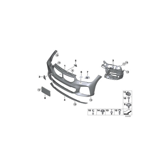 Genuine BMW 51118075879 F48 Bracket, Fog Lamp Left M (Inc. X1 20d, X1 18dX & X1 20i) | ML Performance US