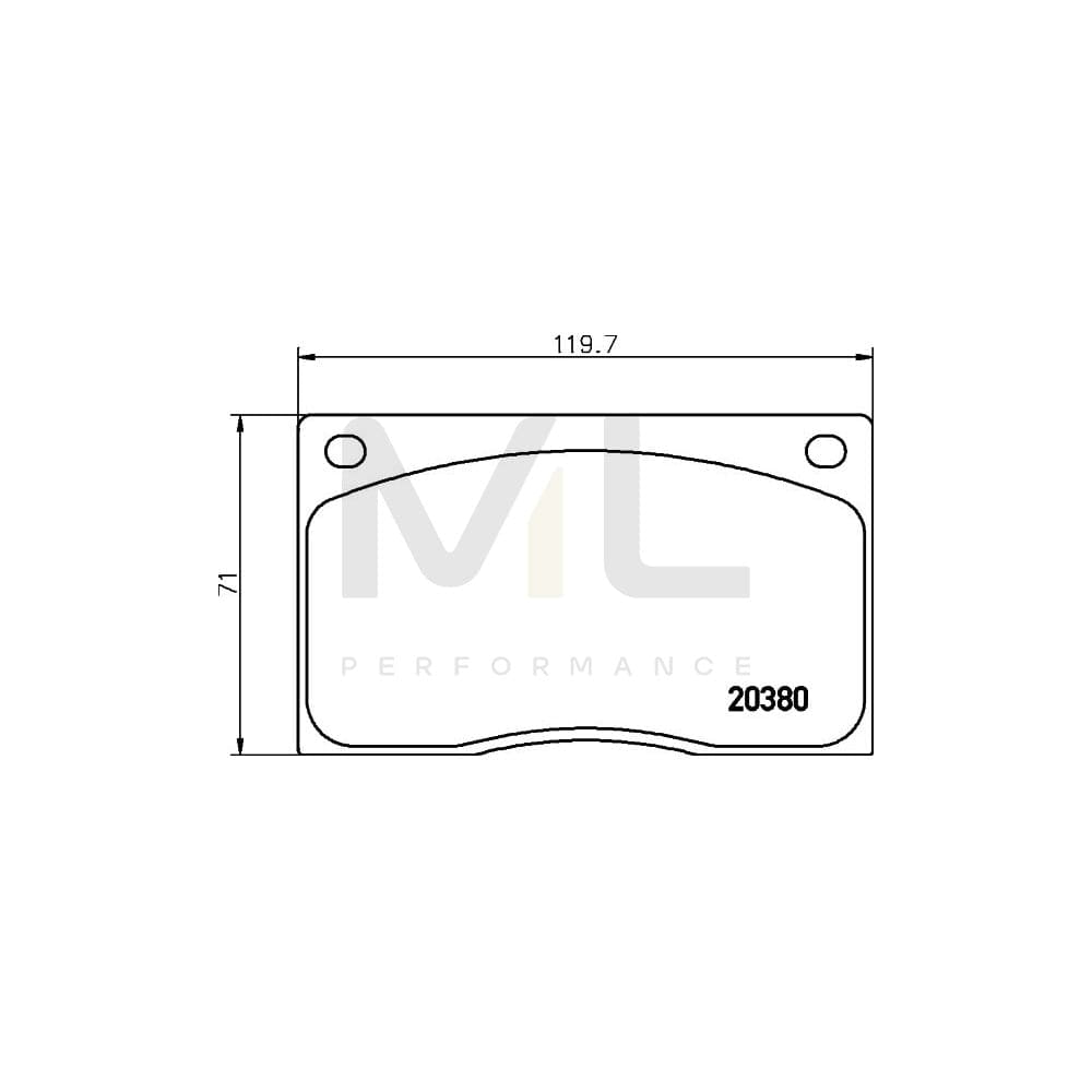 Hella 8DB 355 009-611 Brake Pad Set Not Prepared For Wear Indicator