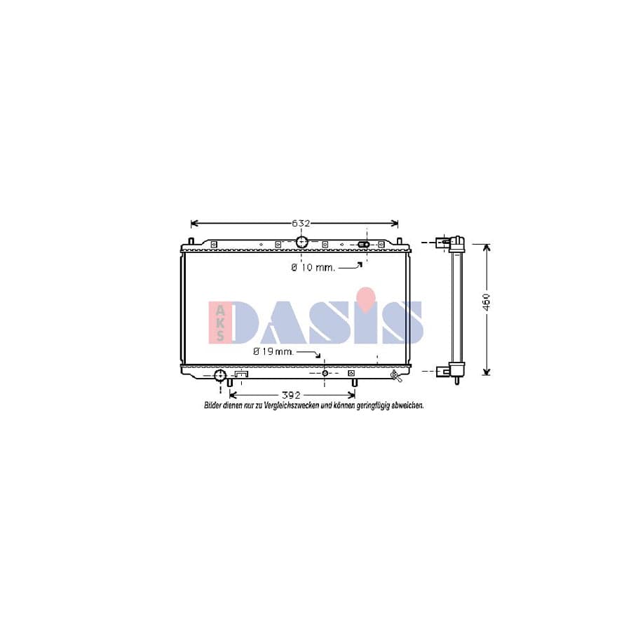 AKS Dasis 161290N Engine Radiator for Peugeot 405