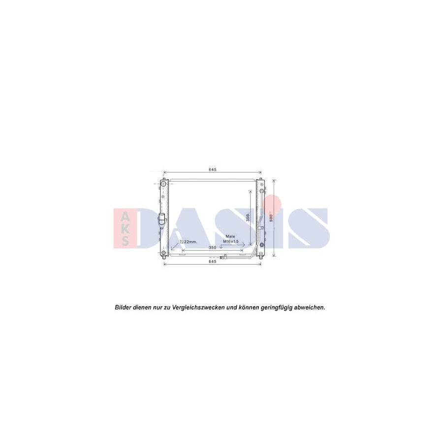 AKS Dasis 510127N Engine Radiator for Ssangyong ChairMAN H