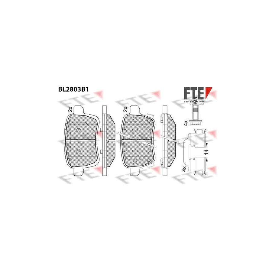 FTE 9011097 Brake Pad Set