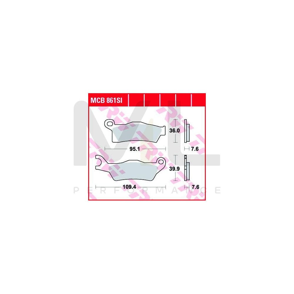 TRW Mcb861Si Brake Pad Set Sinter Offroad | ML Performance Car Parts