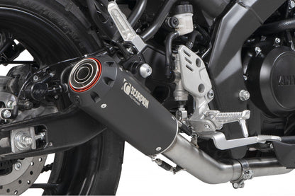 Scorpion PYA117SYSBCER Yamaha XSR-125 Red Power Full System - Black Ceramic Coated Sleeve | ML Performance US US
