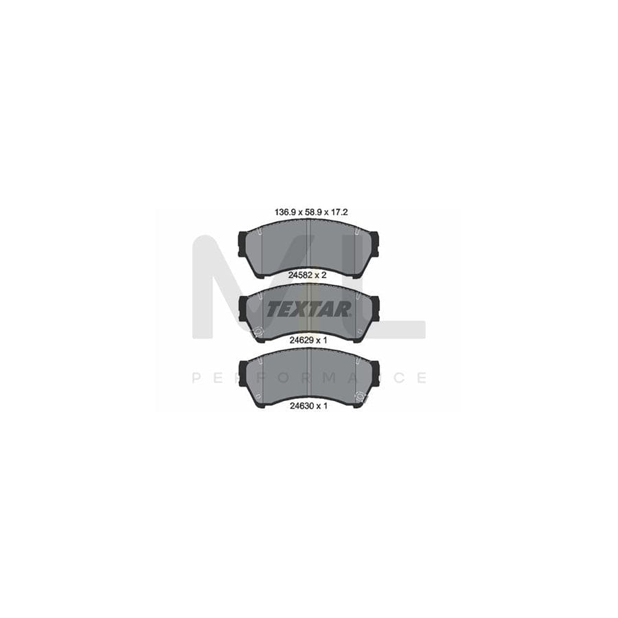 TEXTAR 2458206 Brake pad set for MAZDA 6 with acoustic wear warning | ML Performance Car Parts