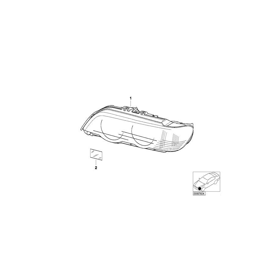 Genuine BMW 63126930209 E53 Headlight Left (Inc. X5) | ML Performance US Car Parts