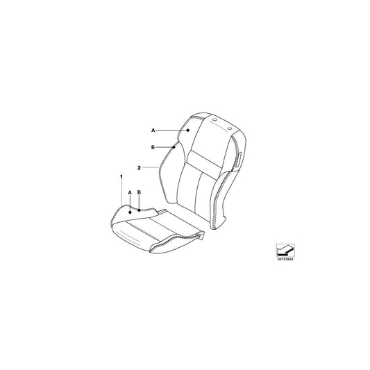Genuine BMW 52108034022 E63 Cover, Backrest, Sports Seat, Leather INDIVIDUAL (Inc.  & M6) | ML Performance US Car Parts