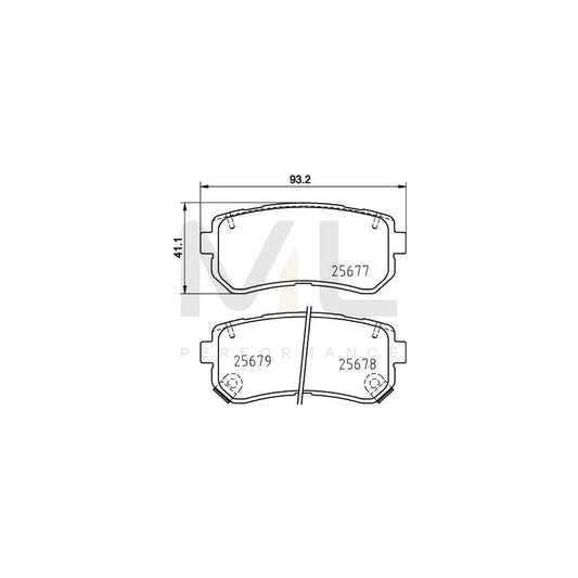 Hella 8DB 355 020-851 Brake Pad Set With Acoustic Wear Warning, With Accessories