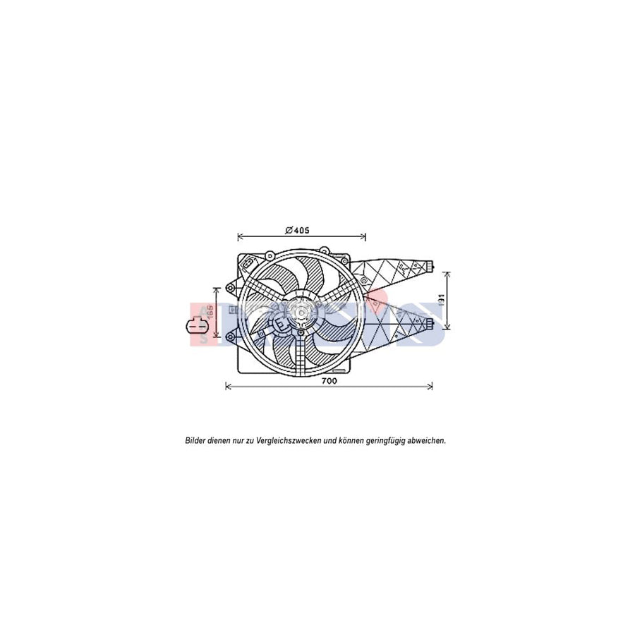 AKS Dasis 088105N Fan, Radiator