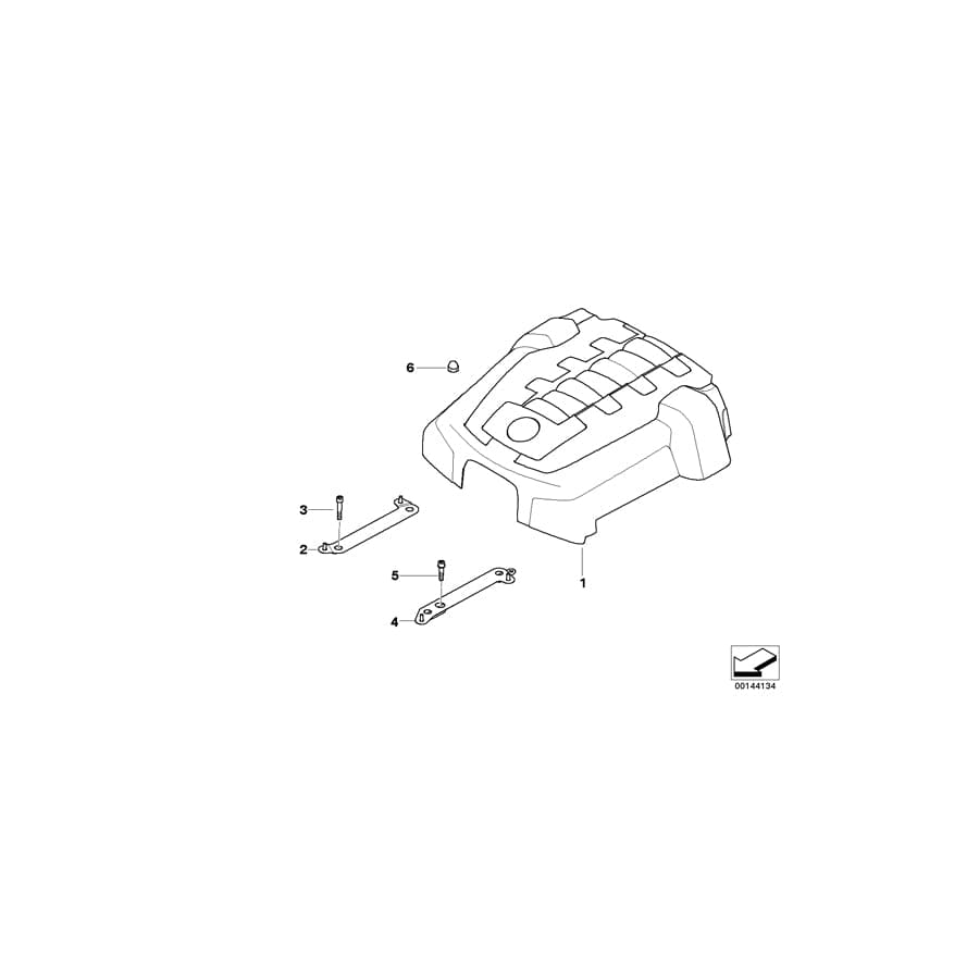 Genuine BMW 11617545203 E64 E60 Bracket For Sound Insulation Hood ZYL. 5-8 (Inc. 750i, 540i & 750Li) | ML Performance UK Car Parts