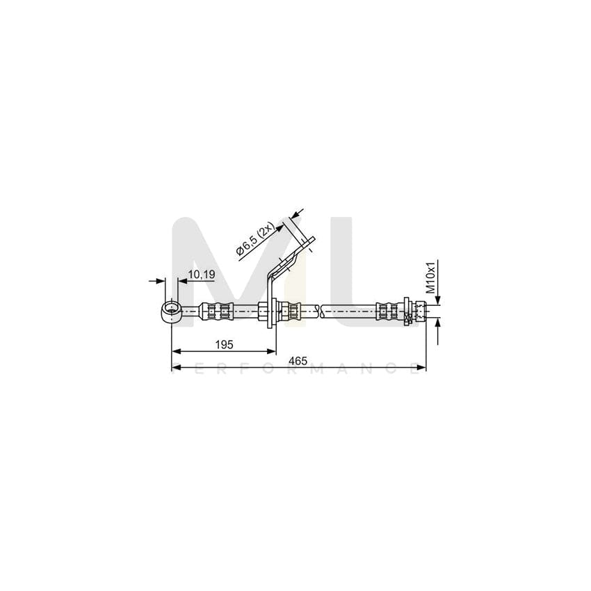 BOSCH 1 987 476 187 Brake Hose for HONDA ACCORD 465mm | ML Performance Car Parts
