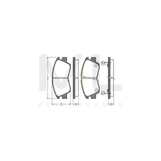 Bosch 0986Tb2154 Brake Pad Set Excl. Wear Warning Contact, With Accessories  | ML Performance Car Parts