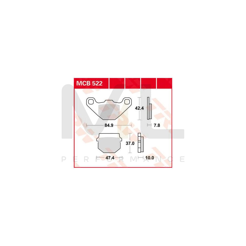 TRW Organic Allround Mcb522 Brake Pad Set | ML Performance Car Parts
