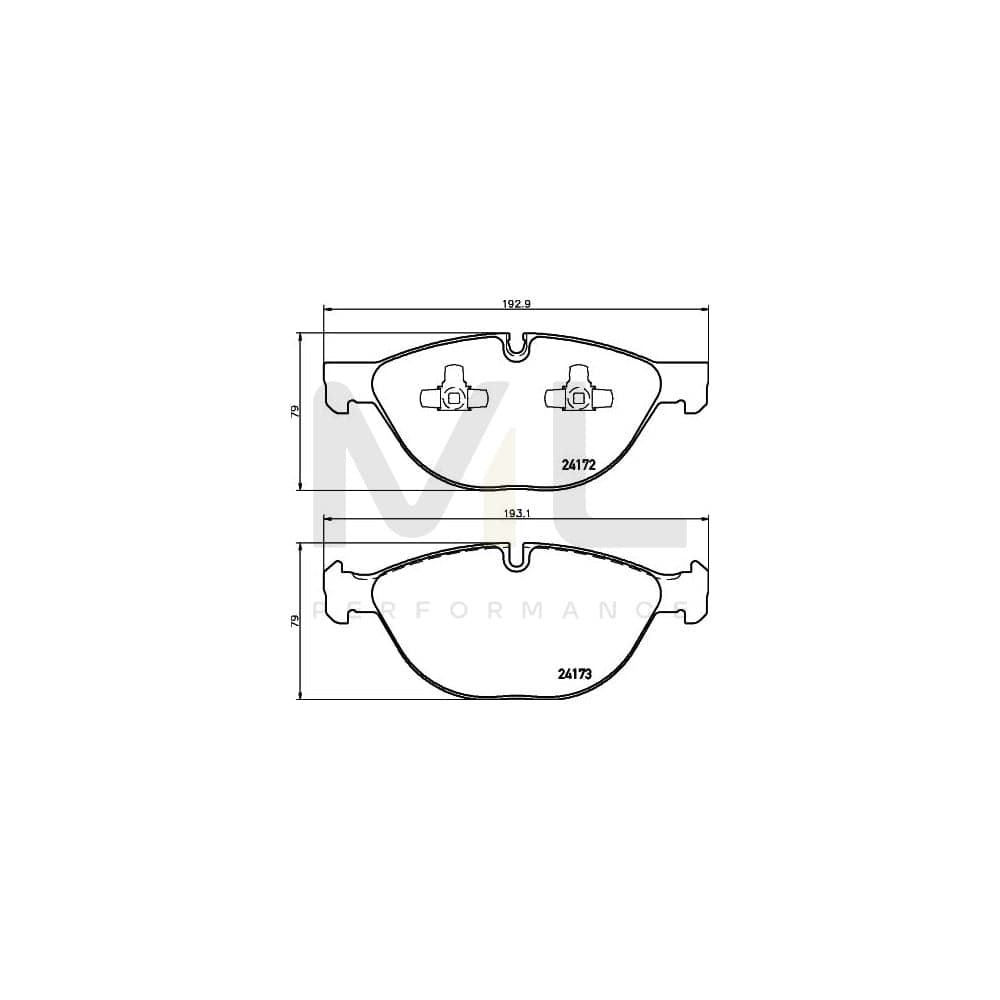 Hella 8DB 355 012-661 Brake Pad Set Prepared For Wear Indicator