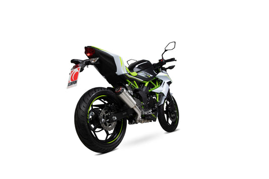 Scorpion PKA126SEO Kawasaki Z125 Red Power Slip-On - Brushed Stainless Steel Sleeve | ML Performance US US