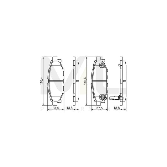 Bosch 0986495119 Brake Pad Set With Acoustic Wear Warning, With Mounting Manual BP1541 | ML Performance Car Parts