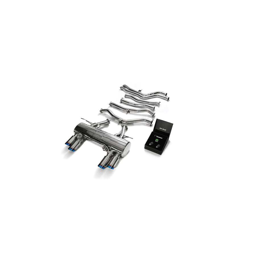 Armytrix BMF8M-QS11B Valvetronic Exhaust System BMW M3 | M4 F8x 2015-2020 with Quad Blue Coated 3.5"