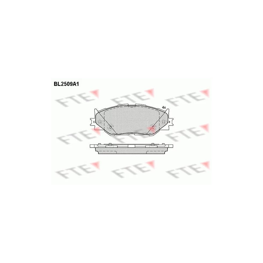 FTE Bl2509A1 Brake Pad Set for Lexus Is