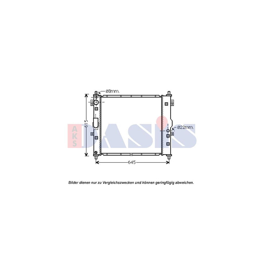 AKS Dasis 510128N Engine Radiator for Ssangyong Rexton / Rexton II (Gab)