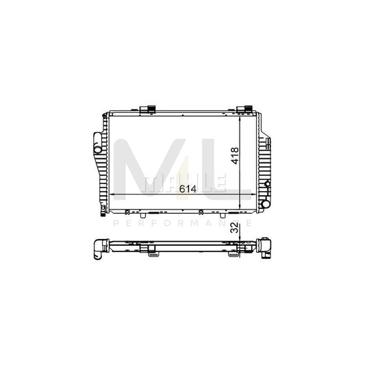MAHLE ORIGINAL CR 307 000S Engine radiator with oil cooler, Brazed cooling fins | ML Performance Car Parts