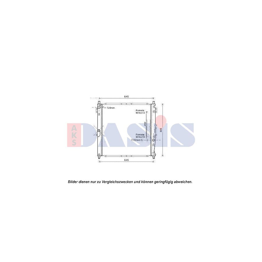 AKS Dasis 510129N Engine Radiator for Ssangyong Rexton / Rexton II (Gab)