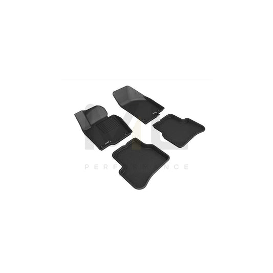 3D L1VW04101509 Floor mat set for VW PASSAT Elastomer, Front, Rear, Quantity: 4, Black