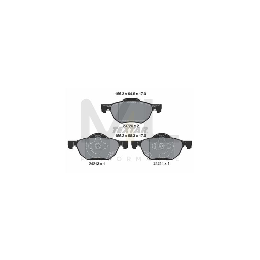 TEXTAR 2372001 Brake pad set for HONDA ACCORD with acoustic wear warning | ML Performance Car Parts
