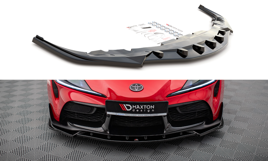 Maxton Design TO-SU-5-FD4T Front Splitter V.4 Toyota Supra MK5 | ML Performance US Car Parts