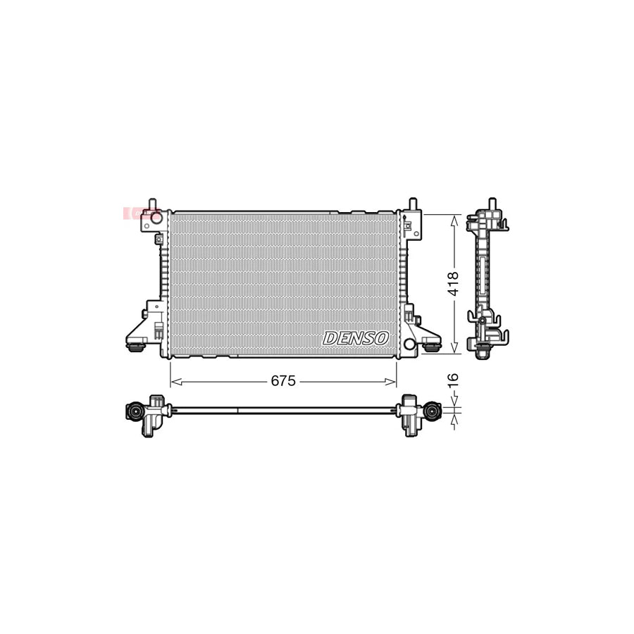 DENSO DRM20006 Engine Radiator for Vauxhall Ampera (R12)