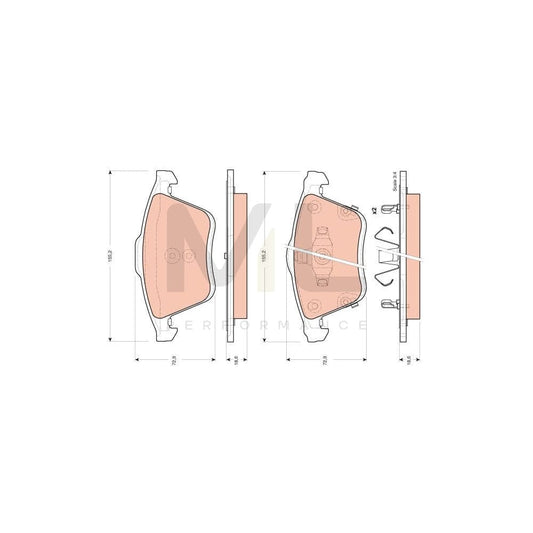 TRW Gdb3400 Brake Pad Set For Mazda 6 With Acoustic Wear Warning | ML Performance Car Parts