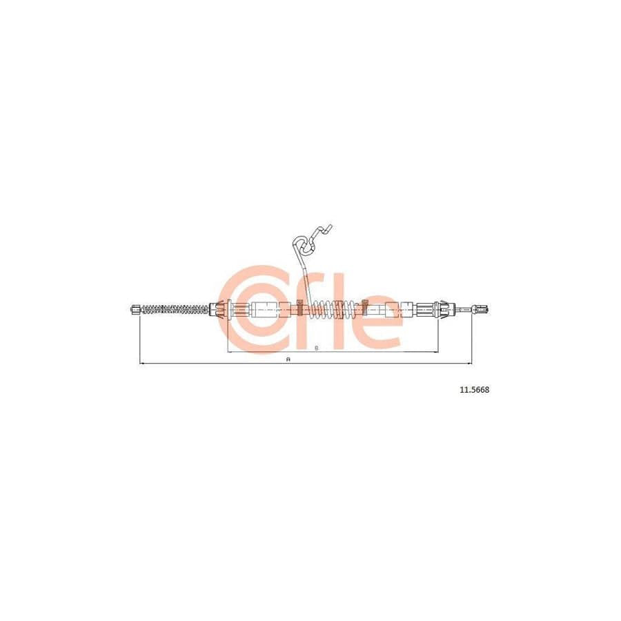 Cofle 11.5668 Hand Brake Cable for Ford Transit