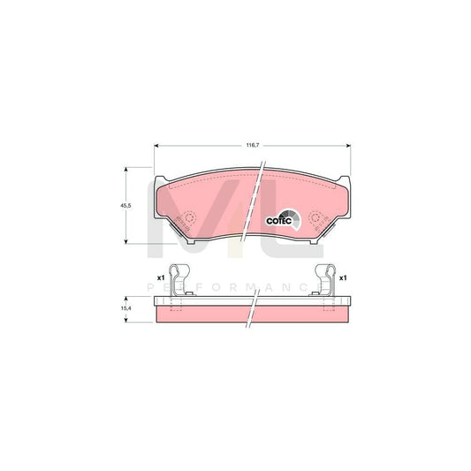 TRW Cotec Gdb1174 Brake Pad Set With Acoustic Wear Warning | ML Performance Car Parts